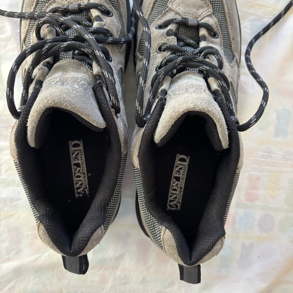 Land's End Black & Gray Trail Trekker Shoes SZ 7 Worn 1X Indoors - Picture 11 of 14